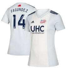 Load image into Gallery viewer, Diego Fagundez New England Revolution Women's 2019 Colonial Player Jersey – White