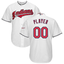 Load image into Gallery viewer, Cleveland Indians Majestic Home 2019 All-Star Game Patch Cool Base Custom Jersey – White