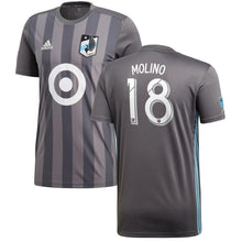 Load image into Gallery viewer, Kevin Molino Minnesota United FC 2018 Primary Player Jersey – Gray