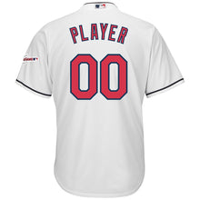 Load image into Gallery viewer, Cleveland Indians Majestic Home 2019 All-Star Game Patch Cool Base Custom Jersey – White