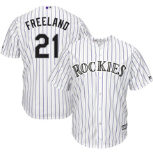 Load image into Gallery viewer, Kyle Freeland Colorado Rockies Majestic Alternate Cool Base Replica Player Jersey - White