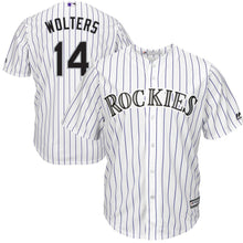 Load image into Gallery viewer, Tony Wolters Colorado Rockies Majestic Home Cool Base Player Jersey - White