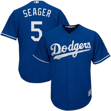 Load image into Gallery viewer, Corey Seager Los Angeles Dodgers Majestic Fashion Official Cool Base Player Jersey - Royal/White