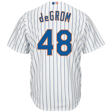 Load image into Gallery viewer, Jacob deGrom New York Mets Majestic Cool Base Player Jersey - White/Royal