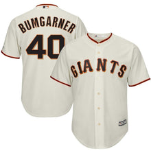 Load image into Gallery viewer, Madison Bumgarner San Francisco Giants Majestic Cool Base Player Jersey - Cream
