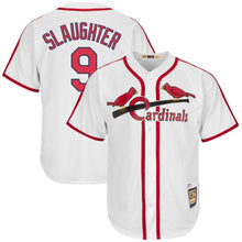 Load image into Gallery viewer, Enos Slaughter St. Louis Cardinals Majestic Cooperstown Collection Cool Base Player Jersey – Light Blue/White