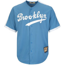Load image into Gallery viewer, Jackie Robinson Brooklyn Dodgers Majestic Big &amp; Tall Cooperstown Collection Cool Base Replica Player Jersey - Light Blue