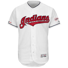 Load image into Gallery viewer, Jose Ramirez Cleveland Indians Majestic Home 2019 All-Star Game Patch Flex Base Player Jersey – White/Scarlet