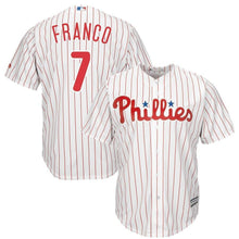 Load image into Gallery viewer, Maikel Franco Philadelphia Phillies Majestic Cool Base Player Jersey - White/Red